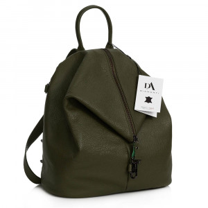 Rucsac dama din piele naturala DiAmanti Zanella Verde Scuro